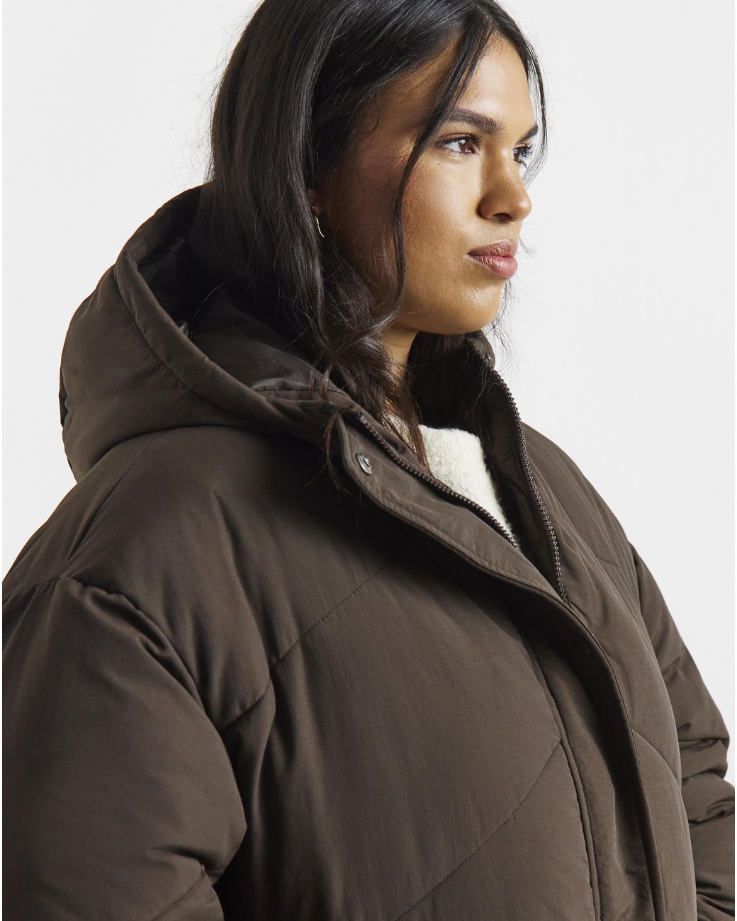 Simply Be Brown Adjustable Waist Detail Padded