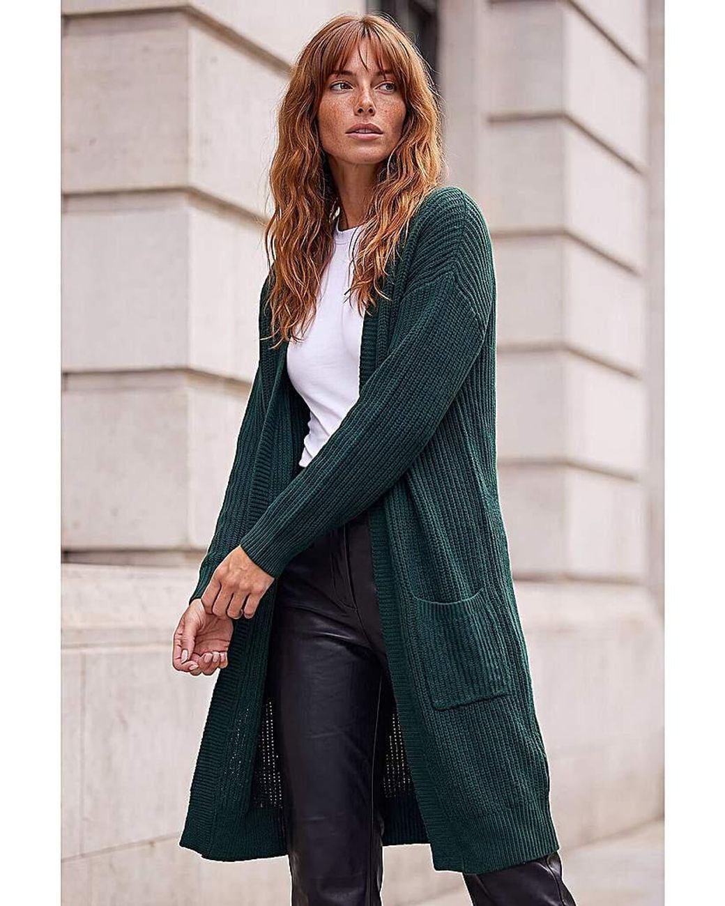 Roman Blue Roman Long Line Cardigan