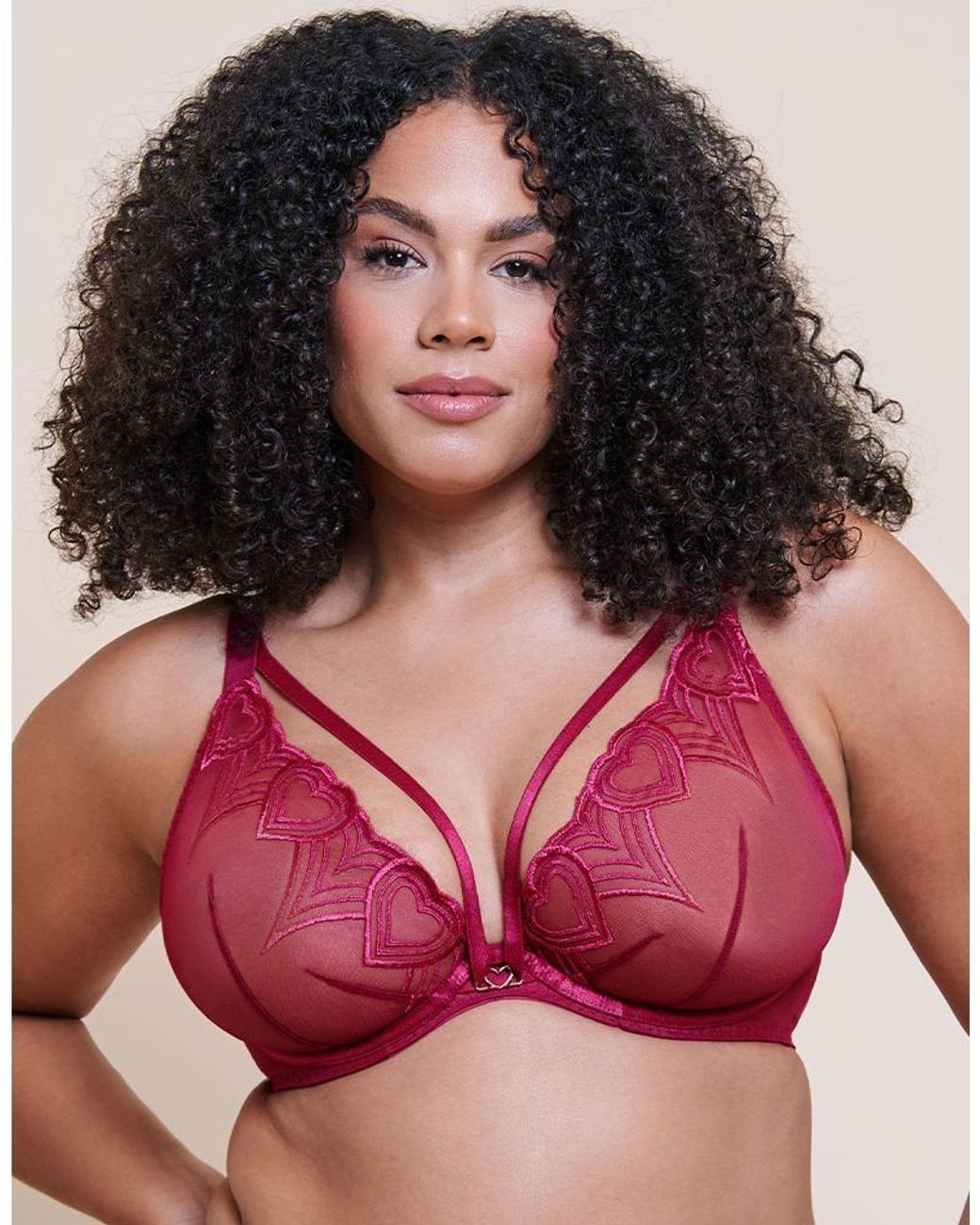 Curvy Kate Red Heartstopper Deep Plunge Bra