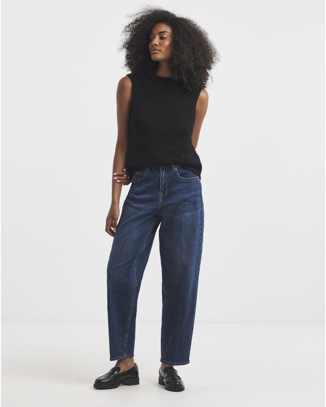 Simply Be Blue Barrel Jean