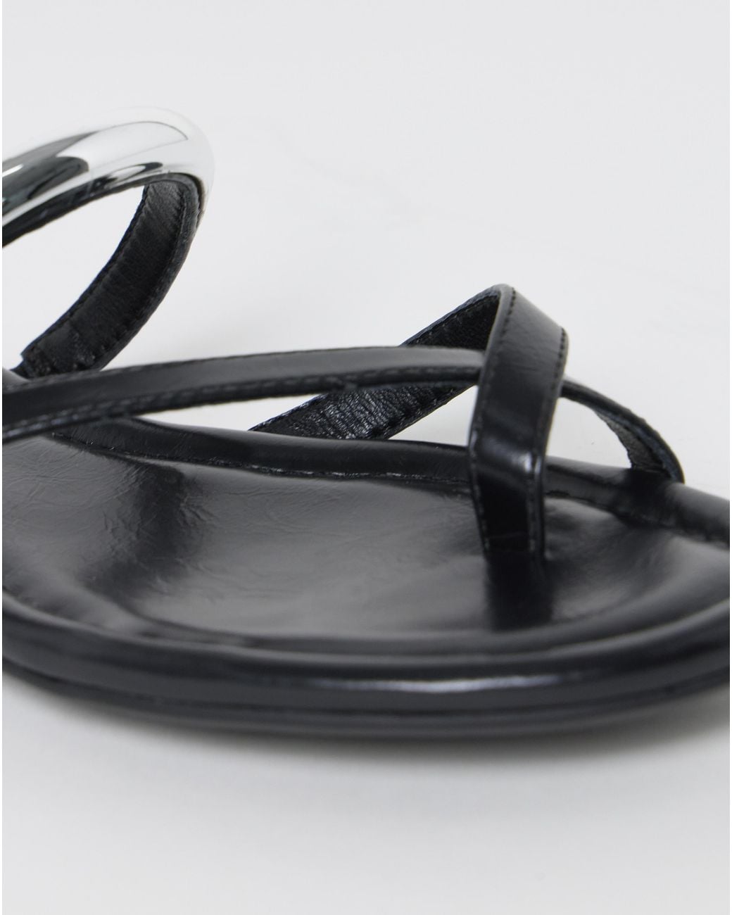Simply Be Gray Toe Loop Hardware Sandals Extra Wide