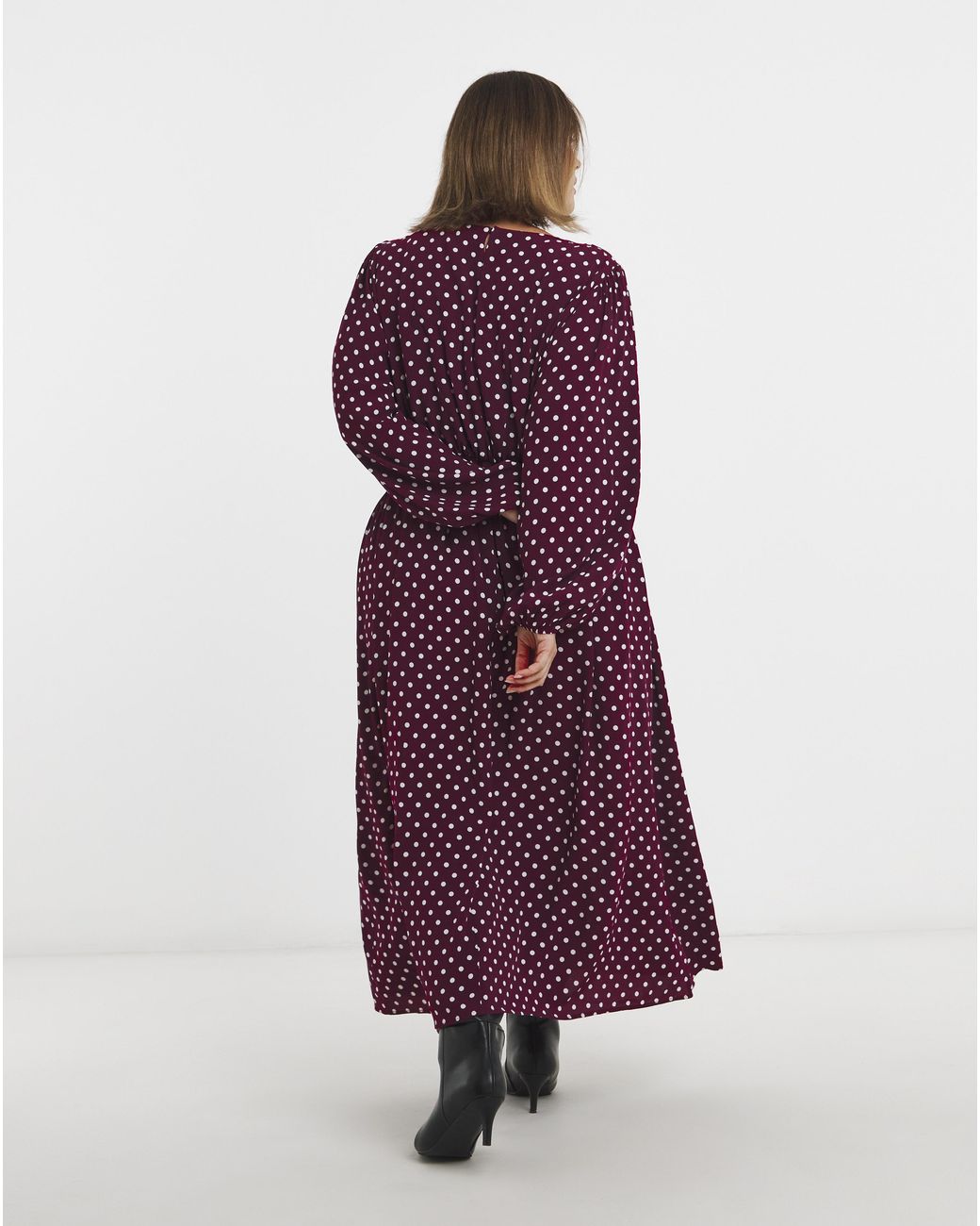 Simply Be Purple Printed Waist Detail Midi Dress