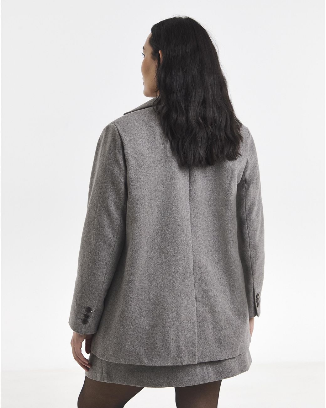 Simply Be Blue Oversized Wool Look Blazer