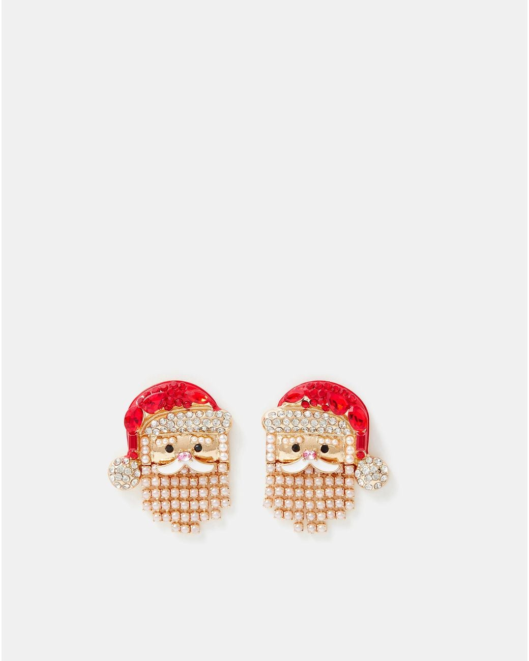 Accessorize Red Santa Claus Earrings