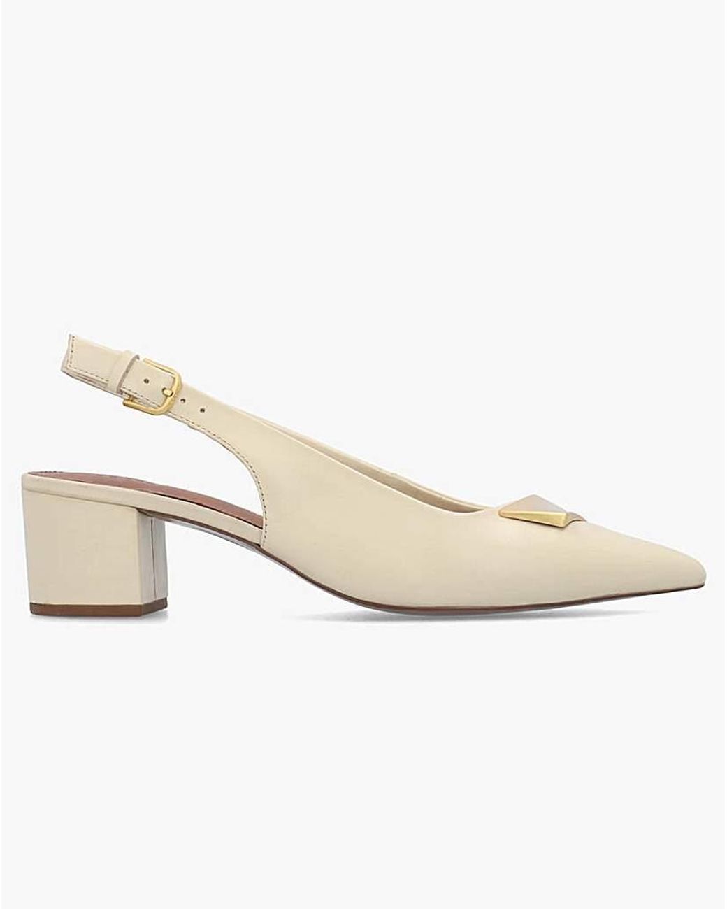 Radley White Bliss Crescent Sling Backs
