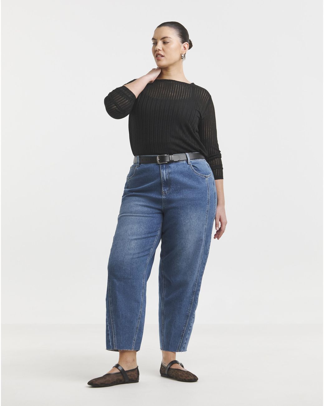 Simply Be Blue Tapered Leg Jean