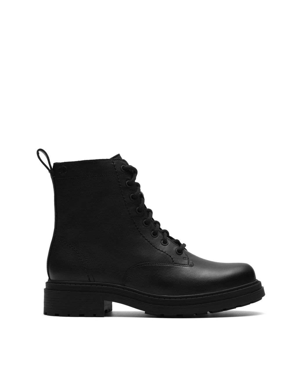 Clarks Black Lace Up Ankle Boot Wide