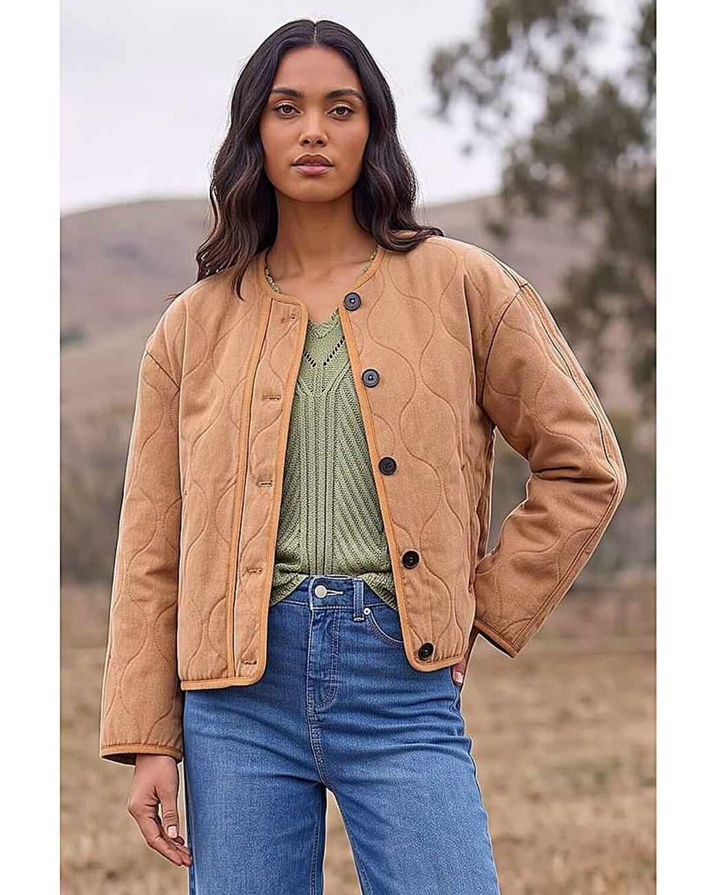 Roman Blue Roman Cotton Twill Quilted Jacket