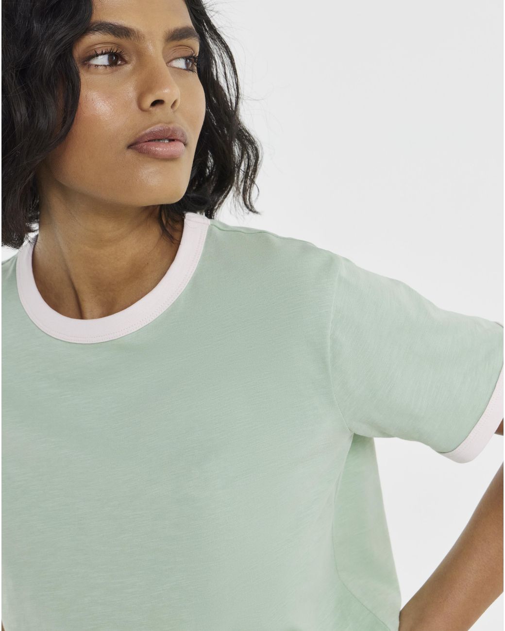 Simply Be Green Ringer T-Shirt