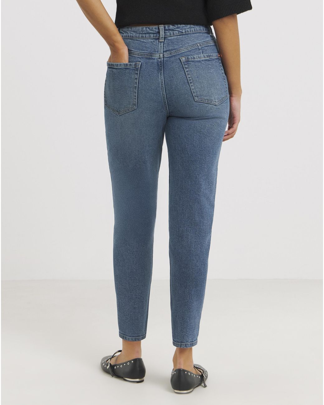 Simply Be Blue Sbe 99 1 Loose Mom Jeans