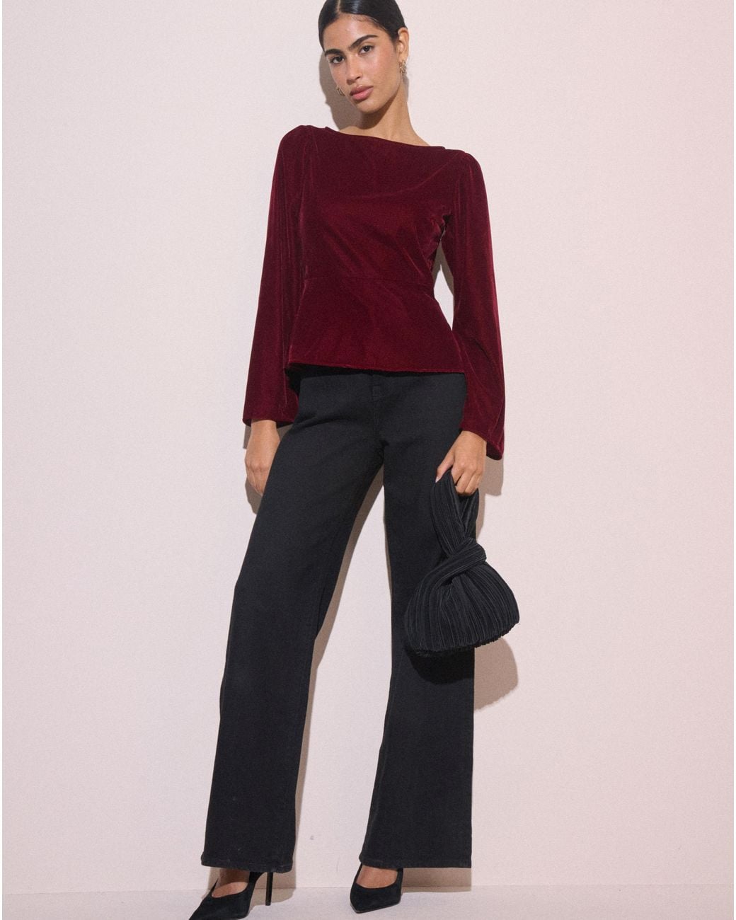 Nobody's Child Red Eva Velvet Top