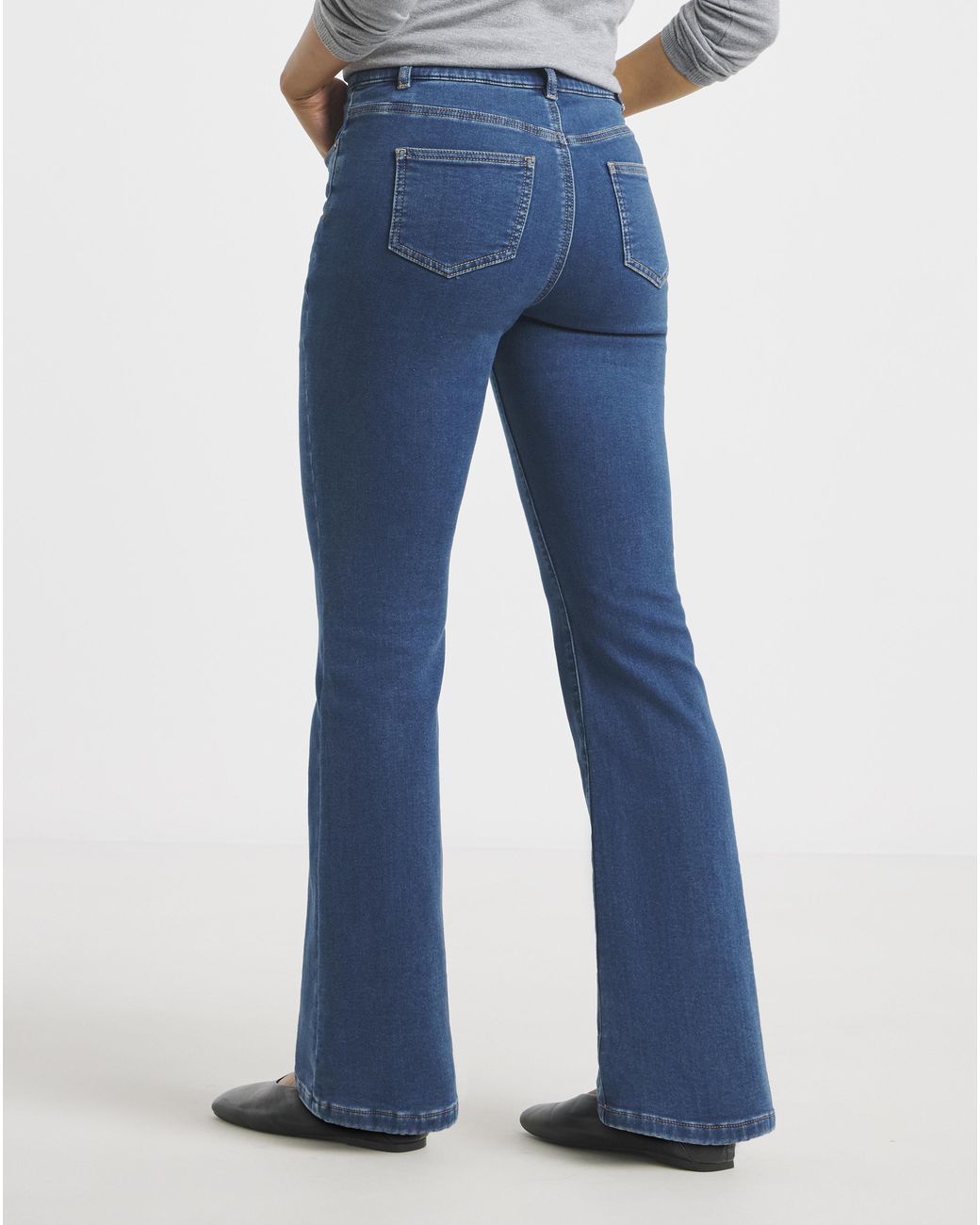 Simply Be Blue Fleece Lined Cosy Flare Leg Jeans
