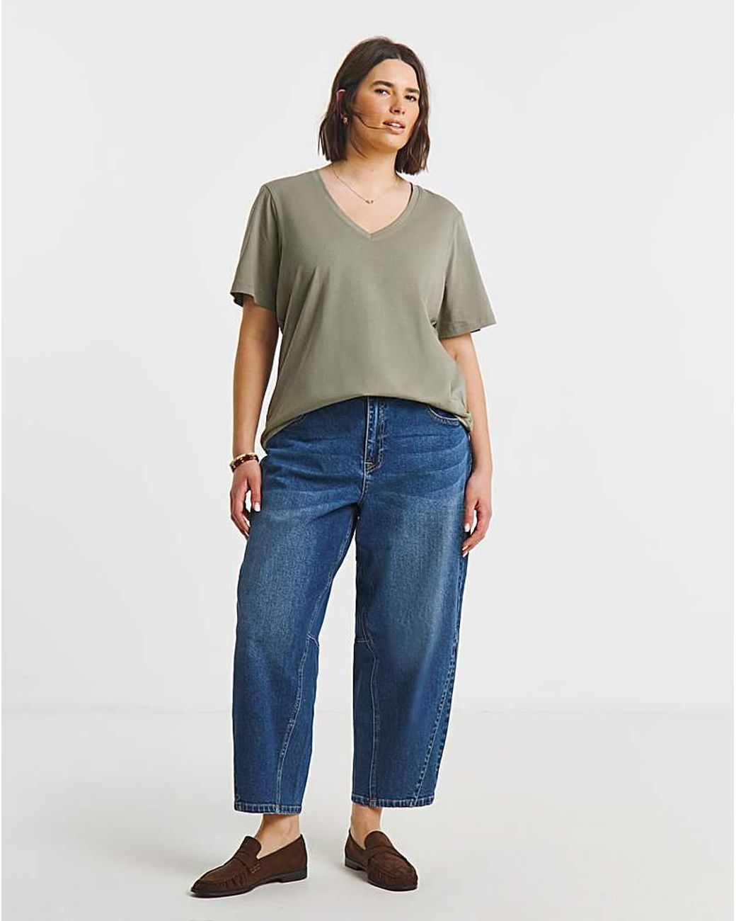 Simply Be Multicolor 2 Pack V Neck T-Shirts