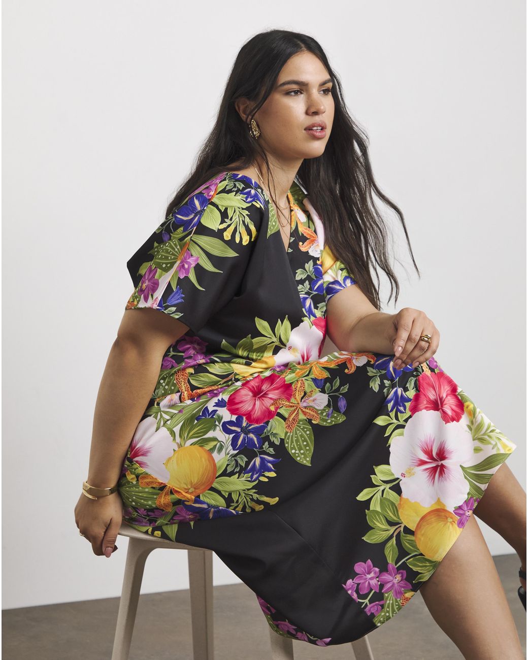 Joanna Hope White Printed Column Dress