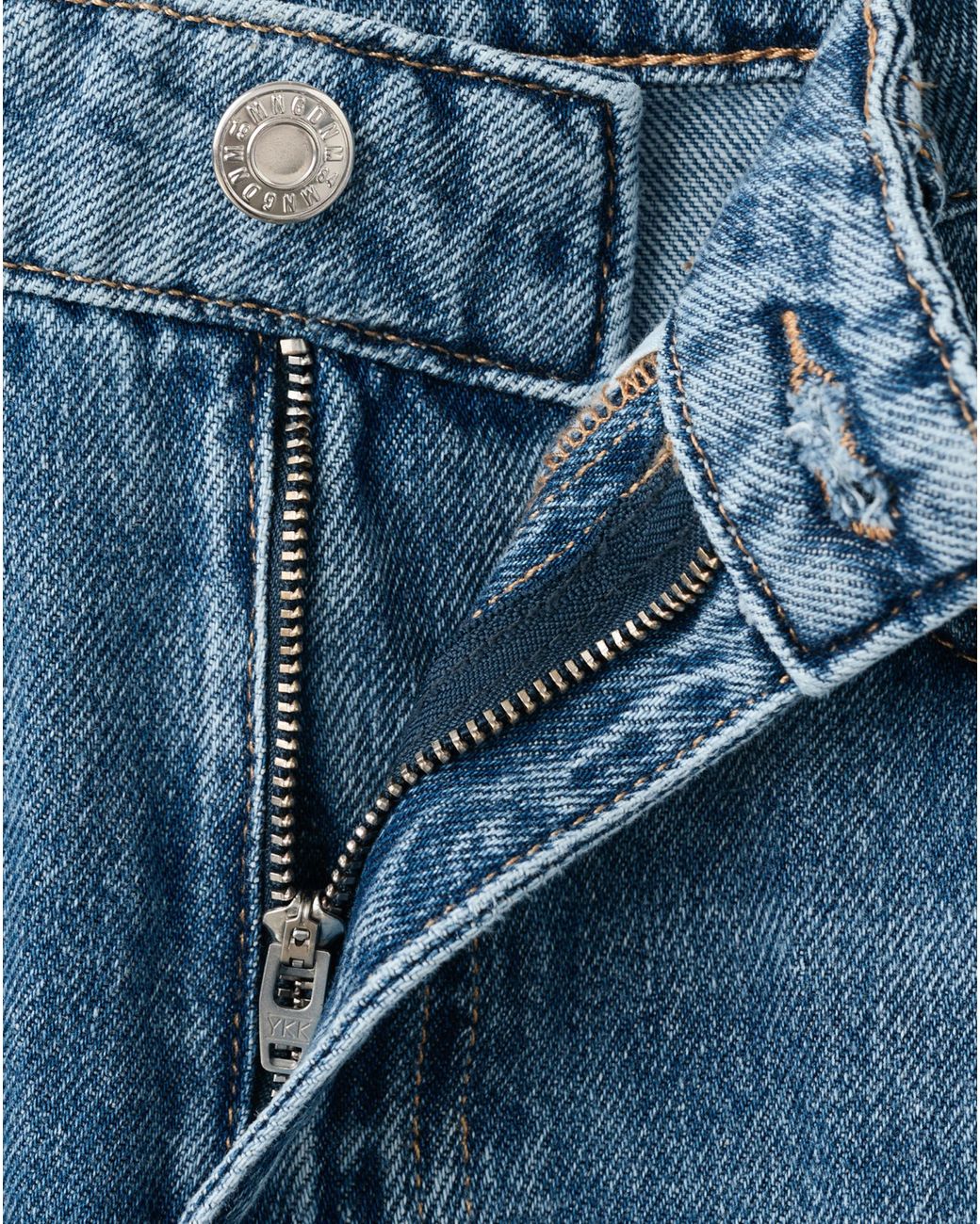 Mango Blue Medium Rise Straight Jean