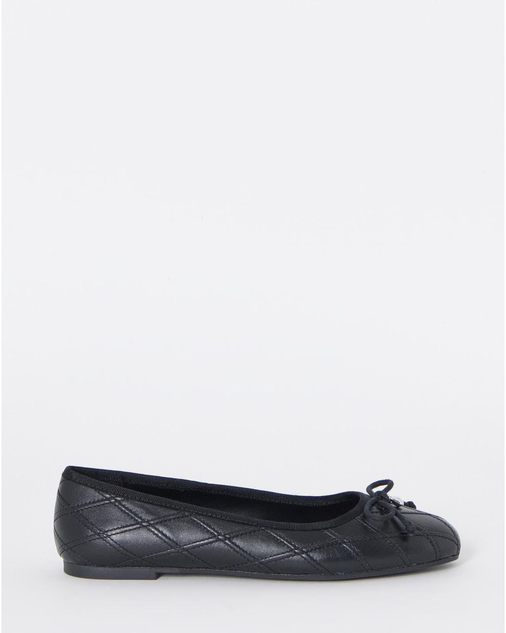 Simply Be White Quilted Ballerina Shoes Wide Fit
