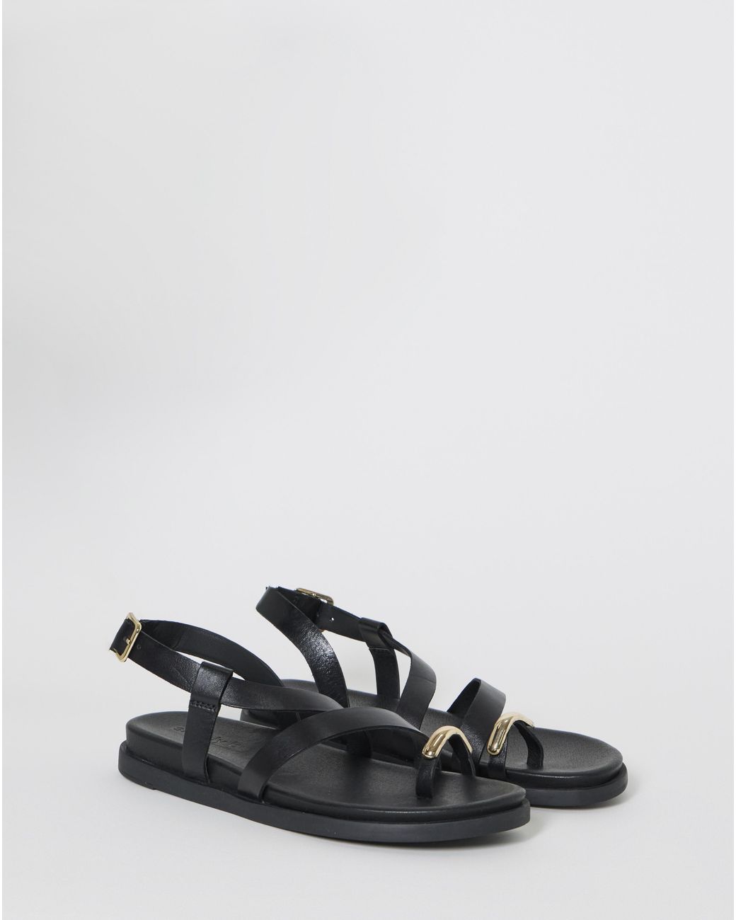 Simply Be Natural Toe Ring Footbed Sandals Wide Fit