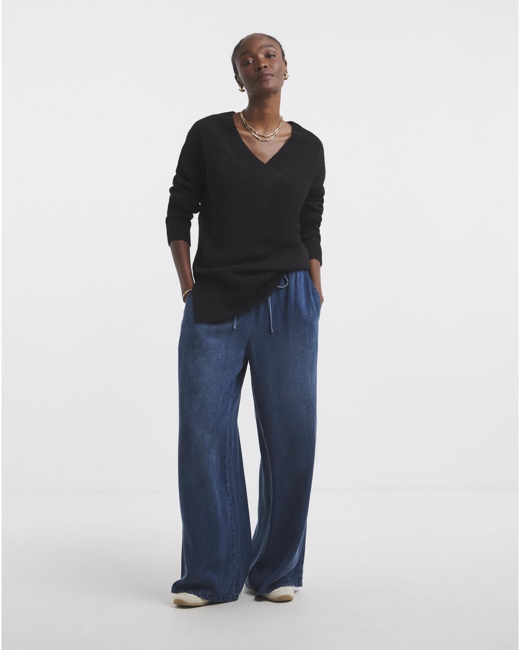 Simply Be Black V-Neck Tunic