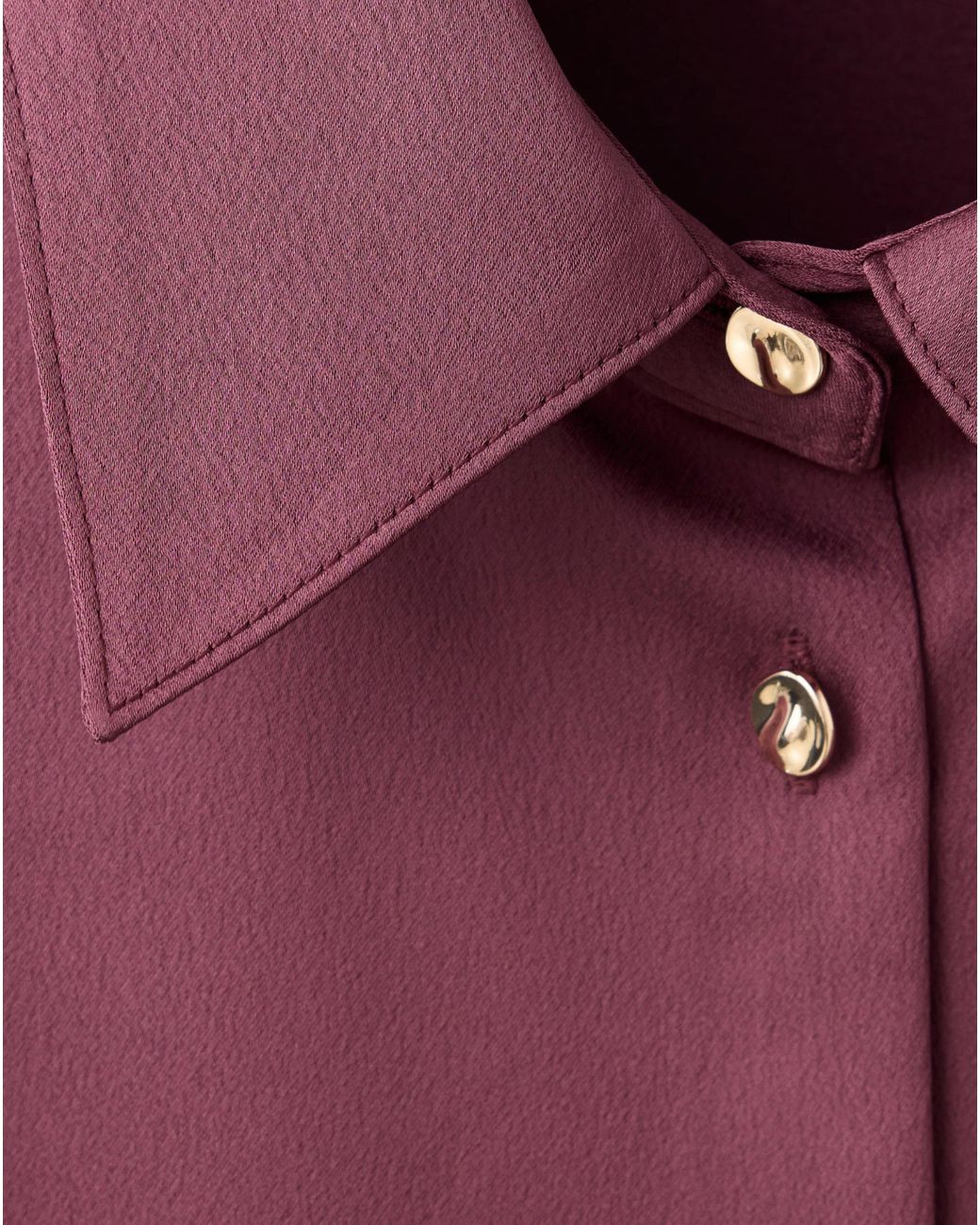Mango Blue Regular-Fit Satin Shirt