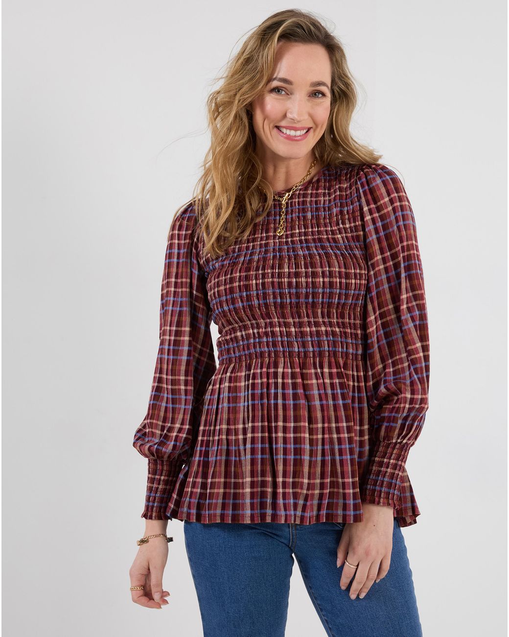 Joe Browns Multicolor Matilda Checked Blouse
