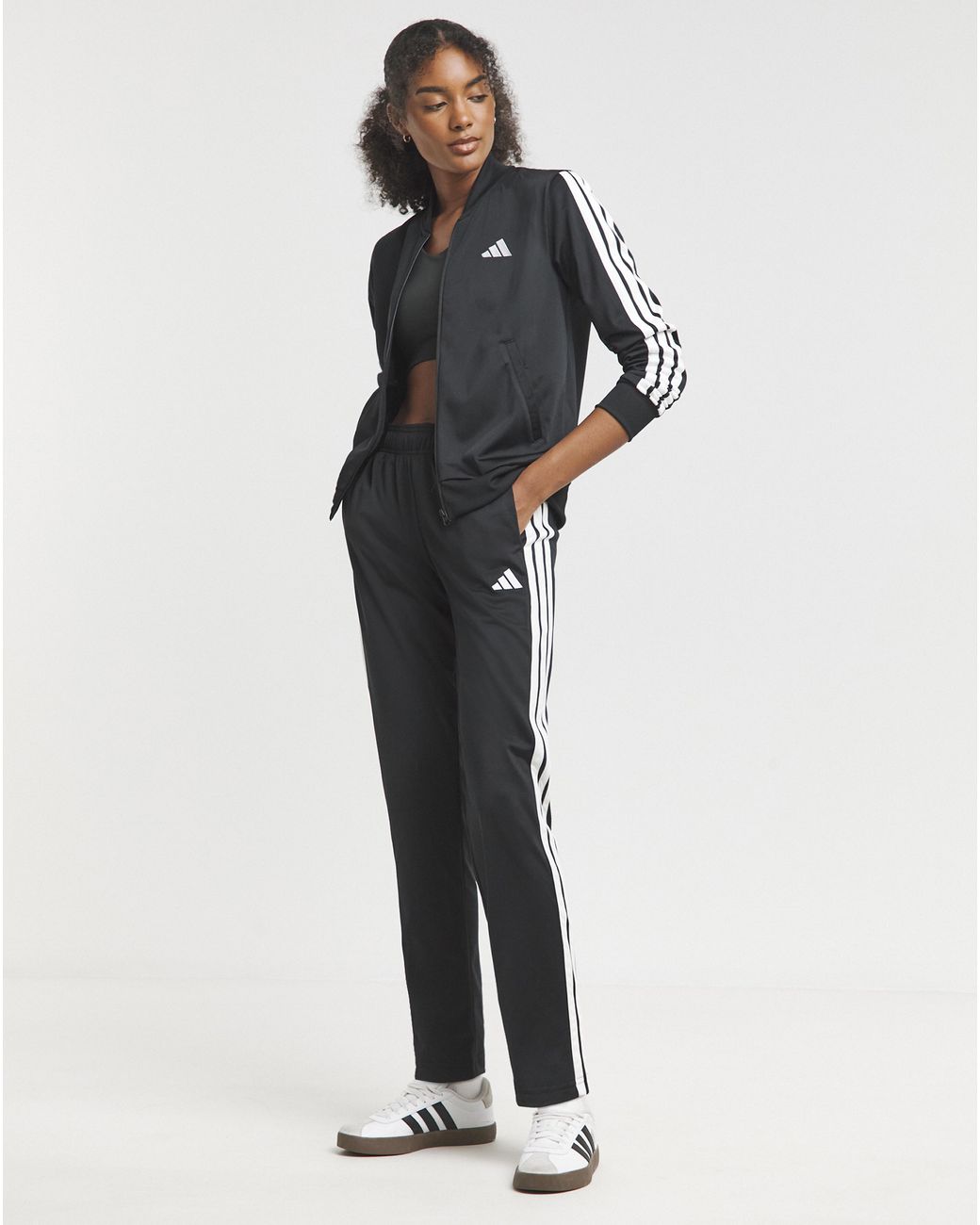 Adidas Blue 3 Stripe Tracksuit