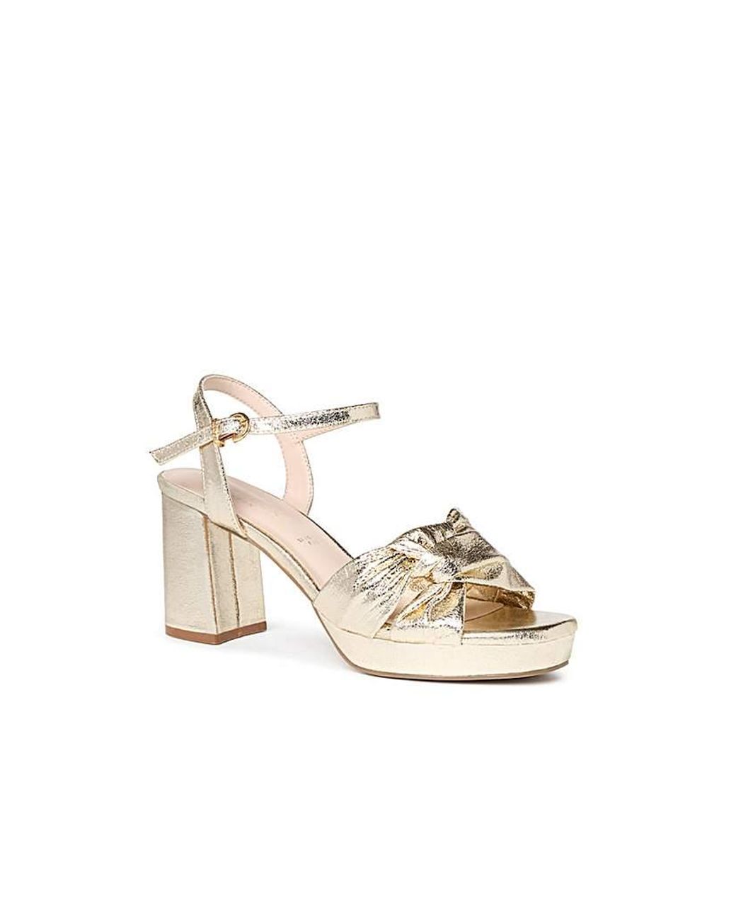 Paradox London Metallic Nola Wide Fit Sandals