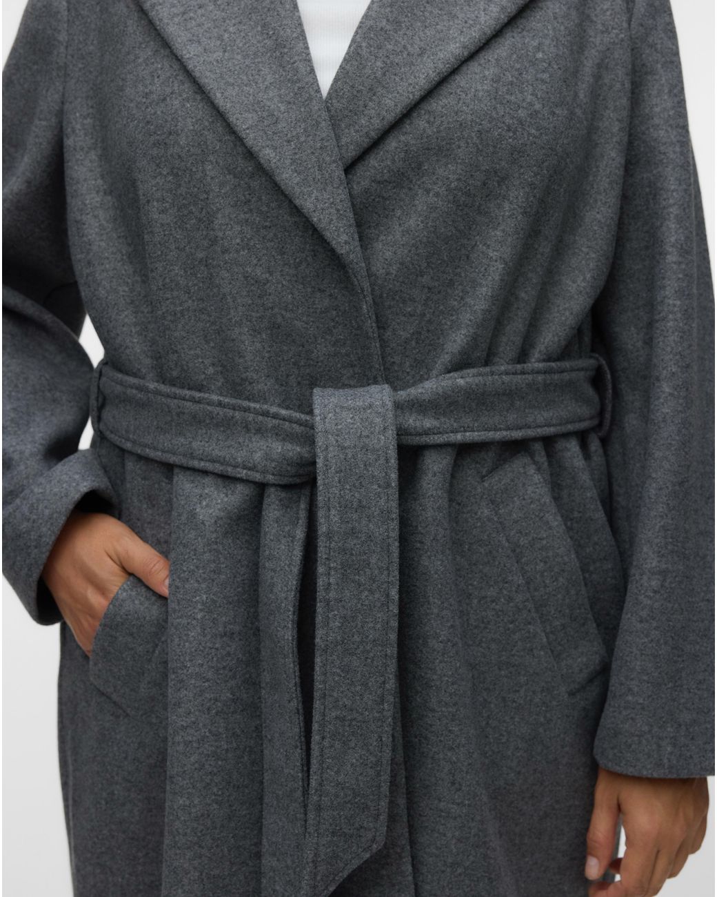 Vero Moda Gray Fortuneaya Long Coat
