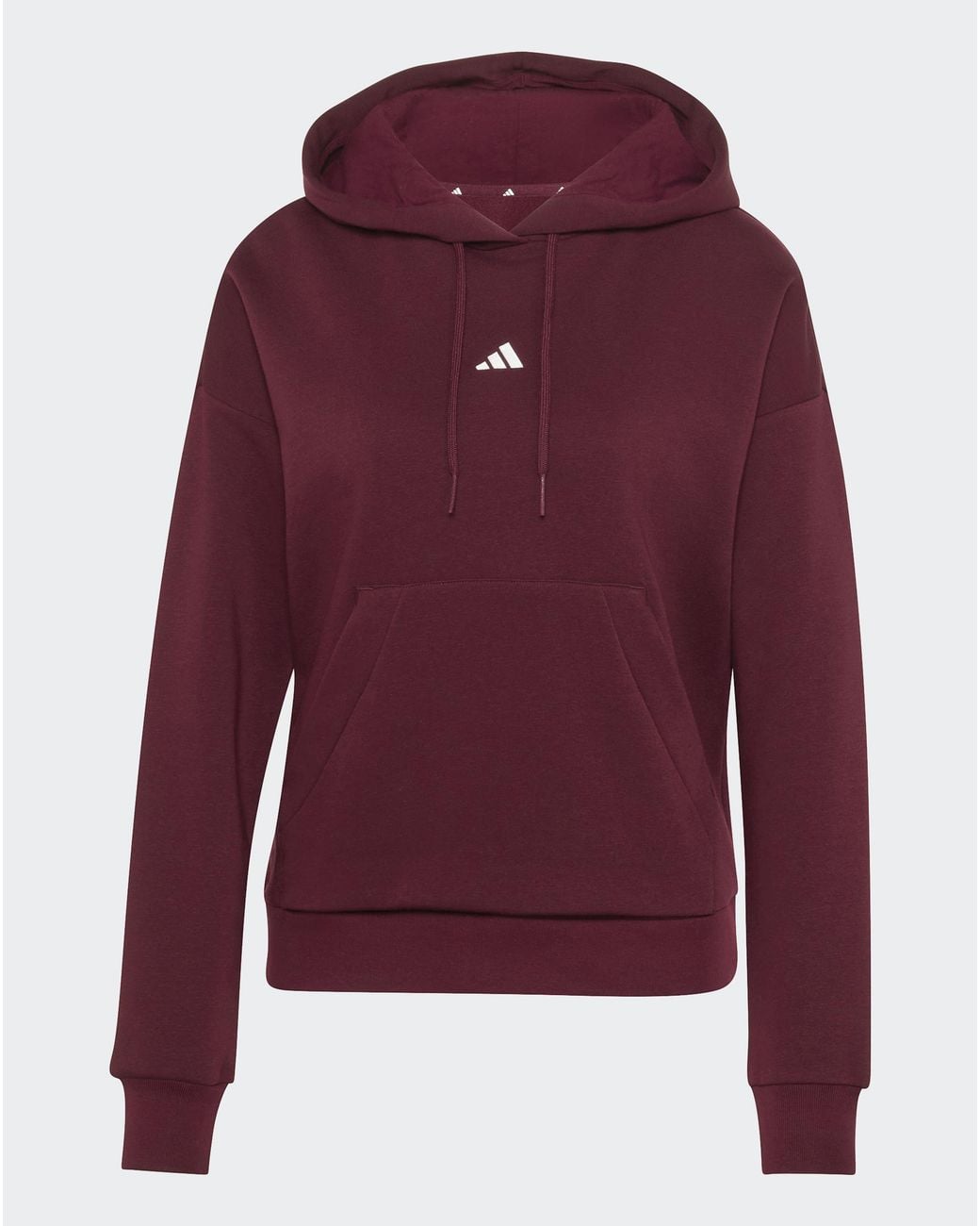 Adidas Red Small Logo Hoodie
