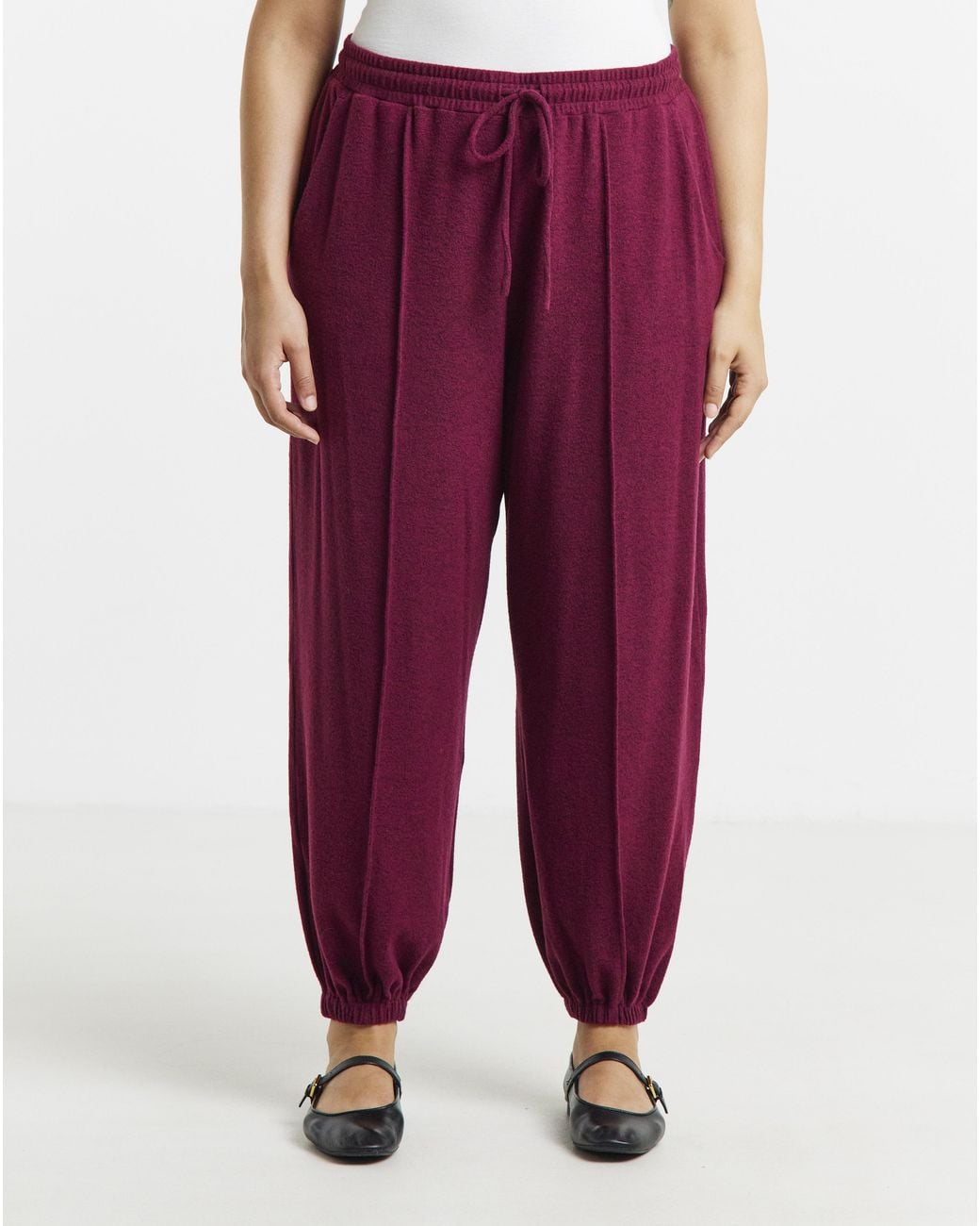 Simply Be Red Balloon Leg Trouser