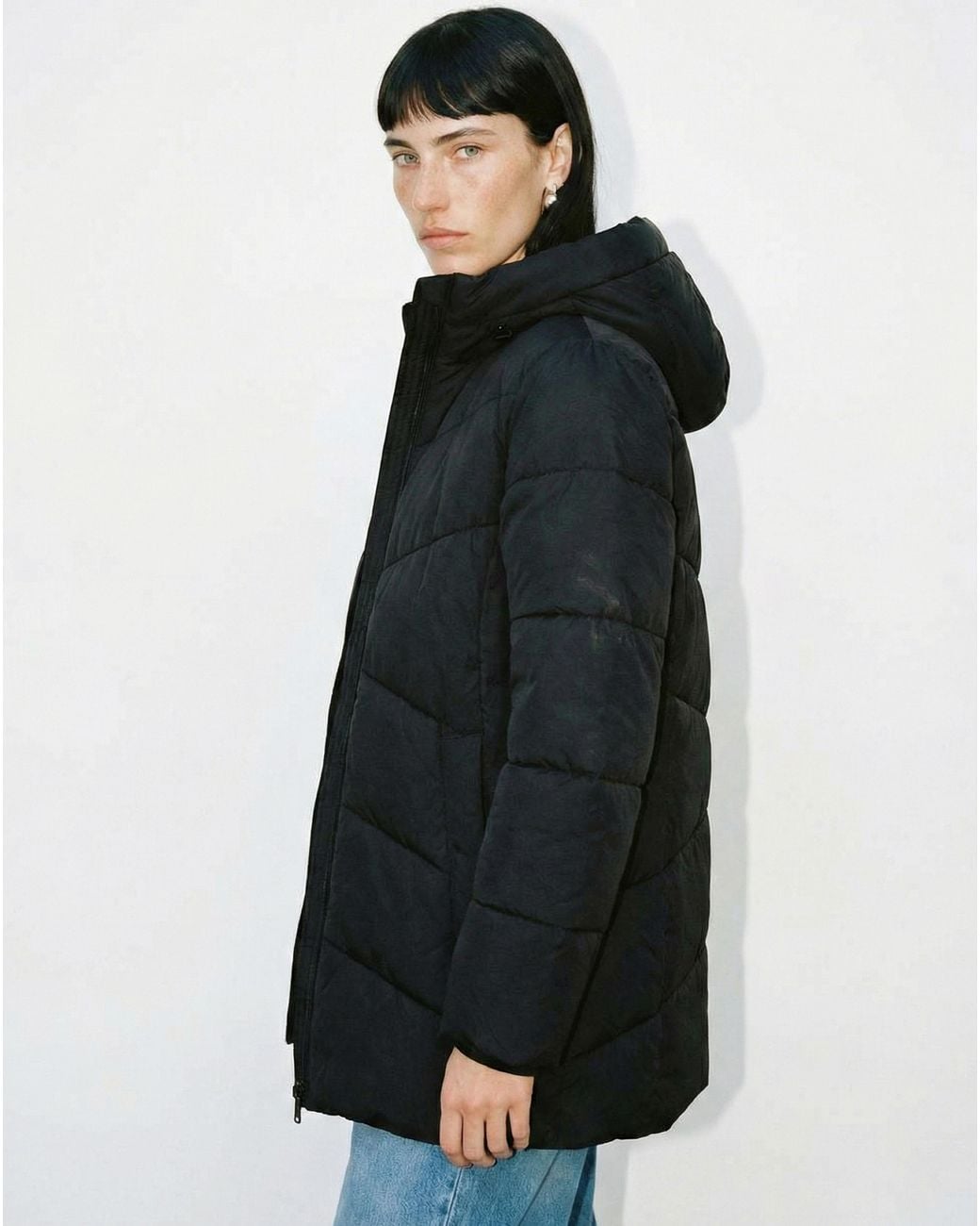 Mango Blue Puffer Coat Tokyo