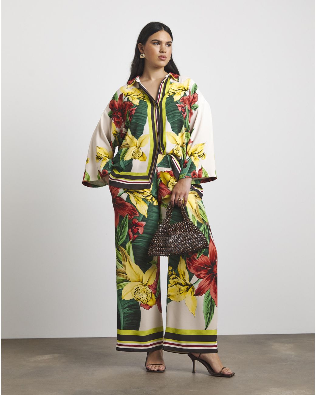 Joanna Hope White Printed Trousers