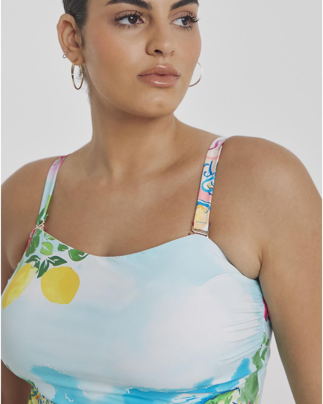 Simply Be Blue Bandeau Swimsuit