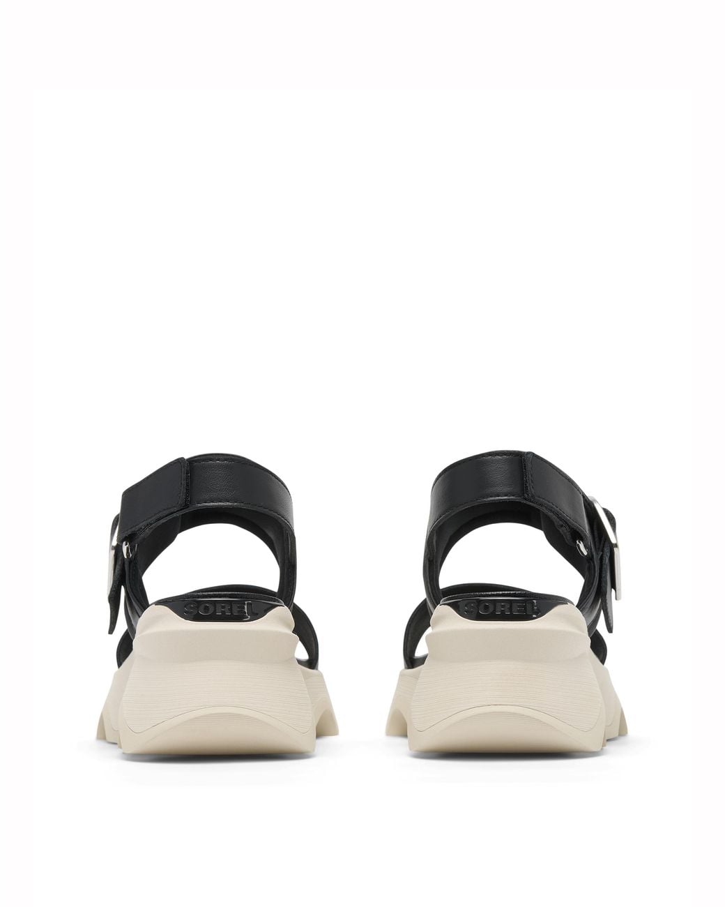 Sorel White Kinetic Impact Wedge Sandals
