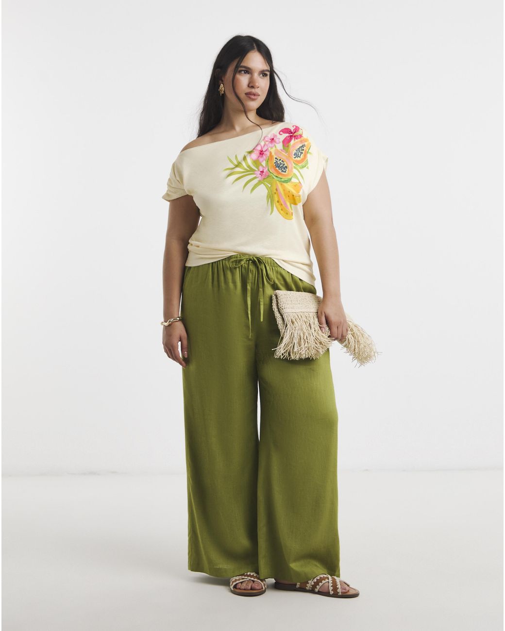 Simply Be Yellow Off The Shoulder Mesh Top