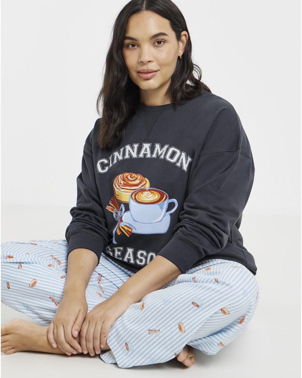 Pretty Secrets Blue Cinnamon Season Pj Set