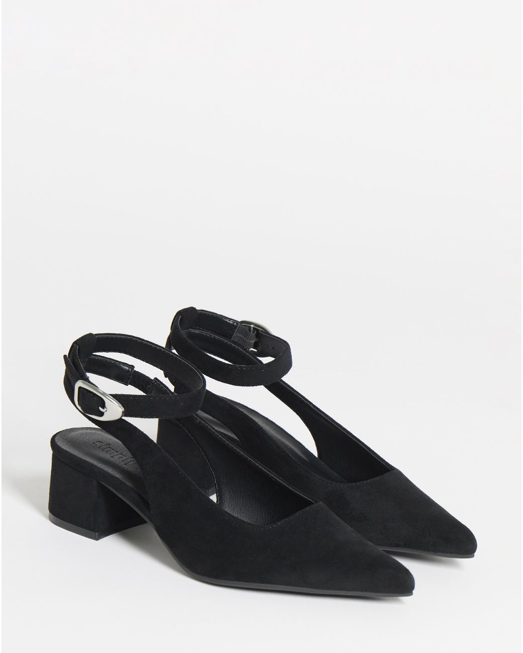Simply Be Blue Ankle Strap Block Heel Extra Wide