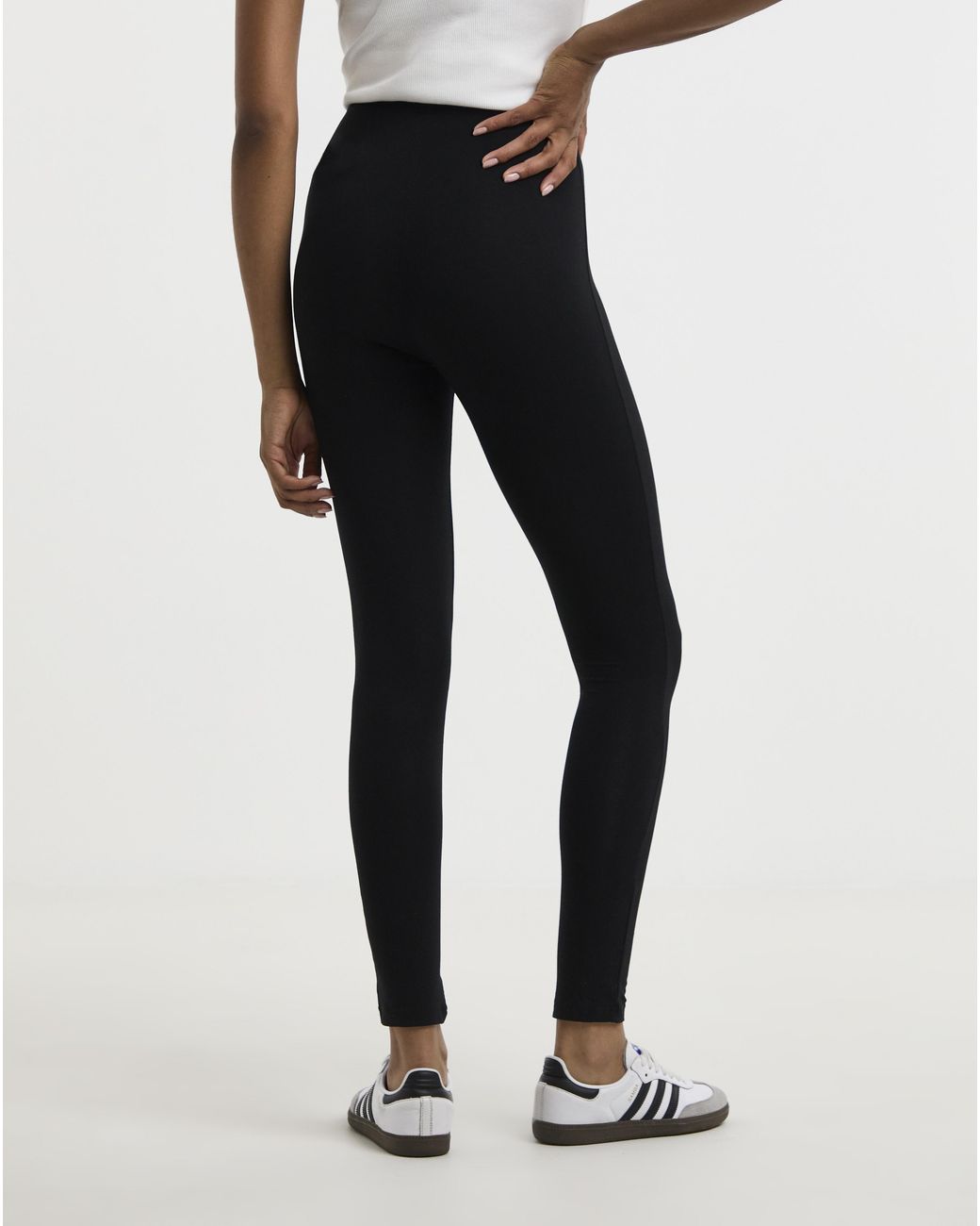 Simply Be White Jersey High Waisted Legging