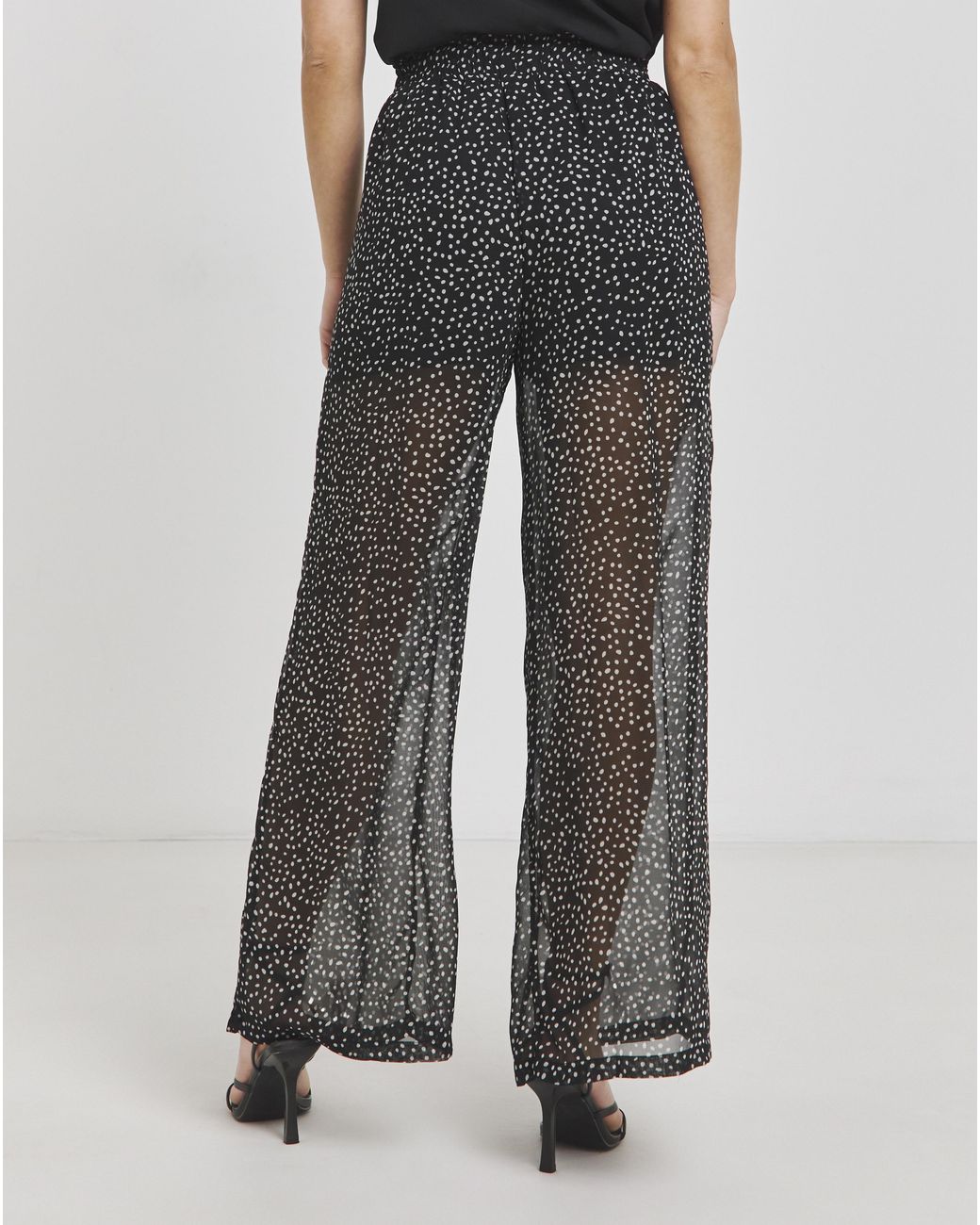 Simply Be Multicolor Wide Leg Chiffon Trousers