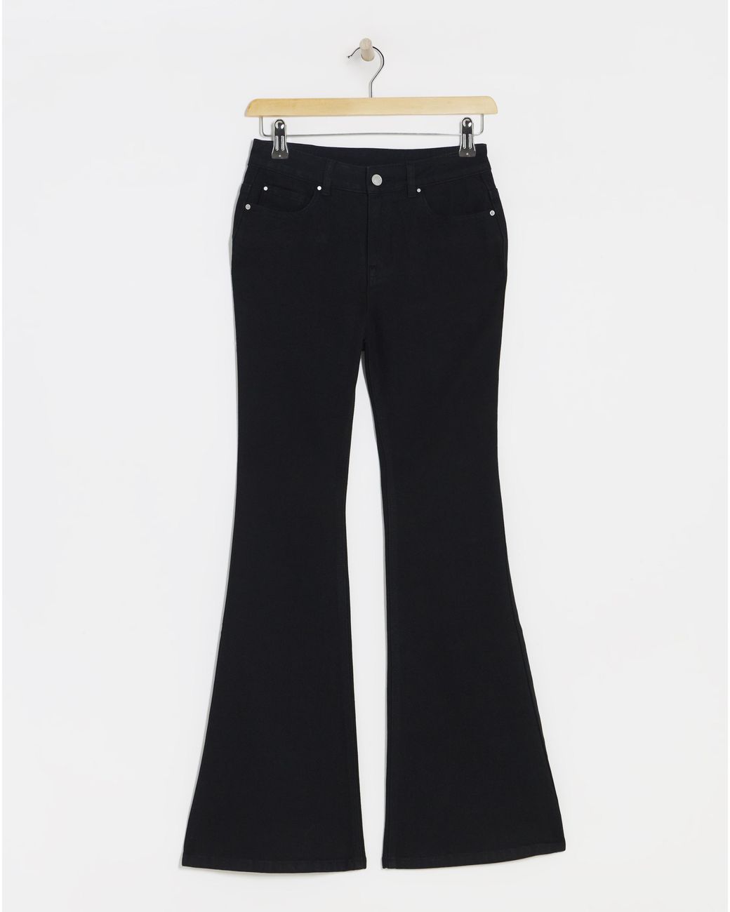 Simply Be White Flare Jeans
