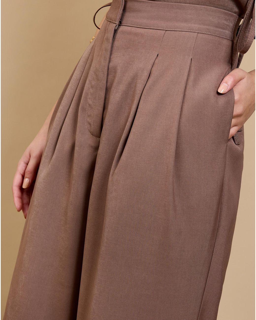 Little Mistress Natural Lm Mink Wide Trouser