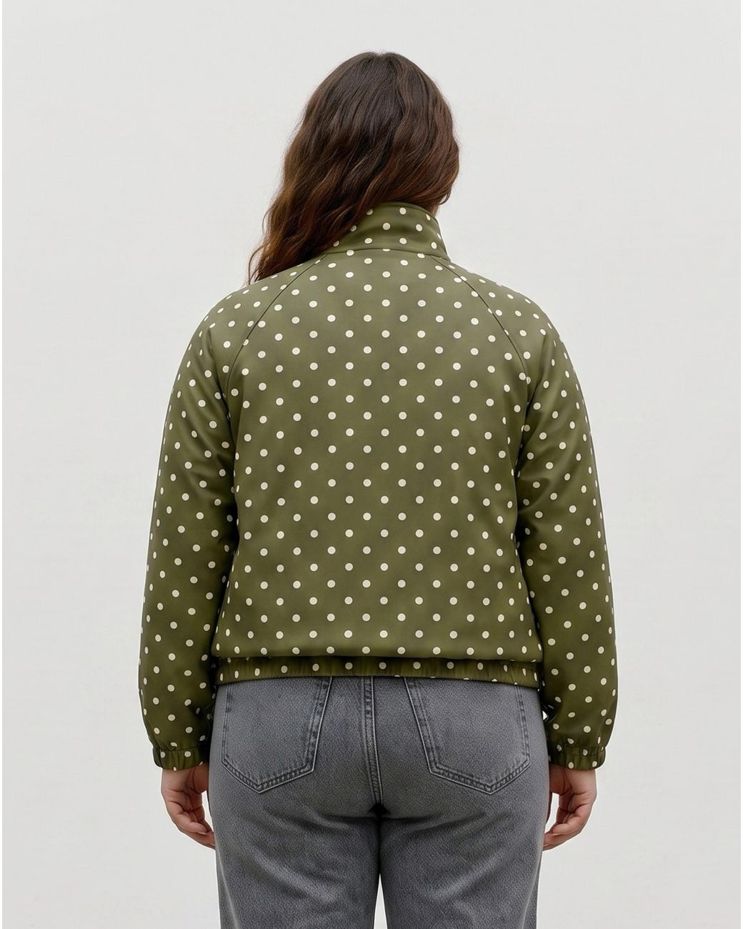 Vero Moda Green Kayla High Neck Polka Jacket