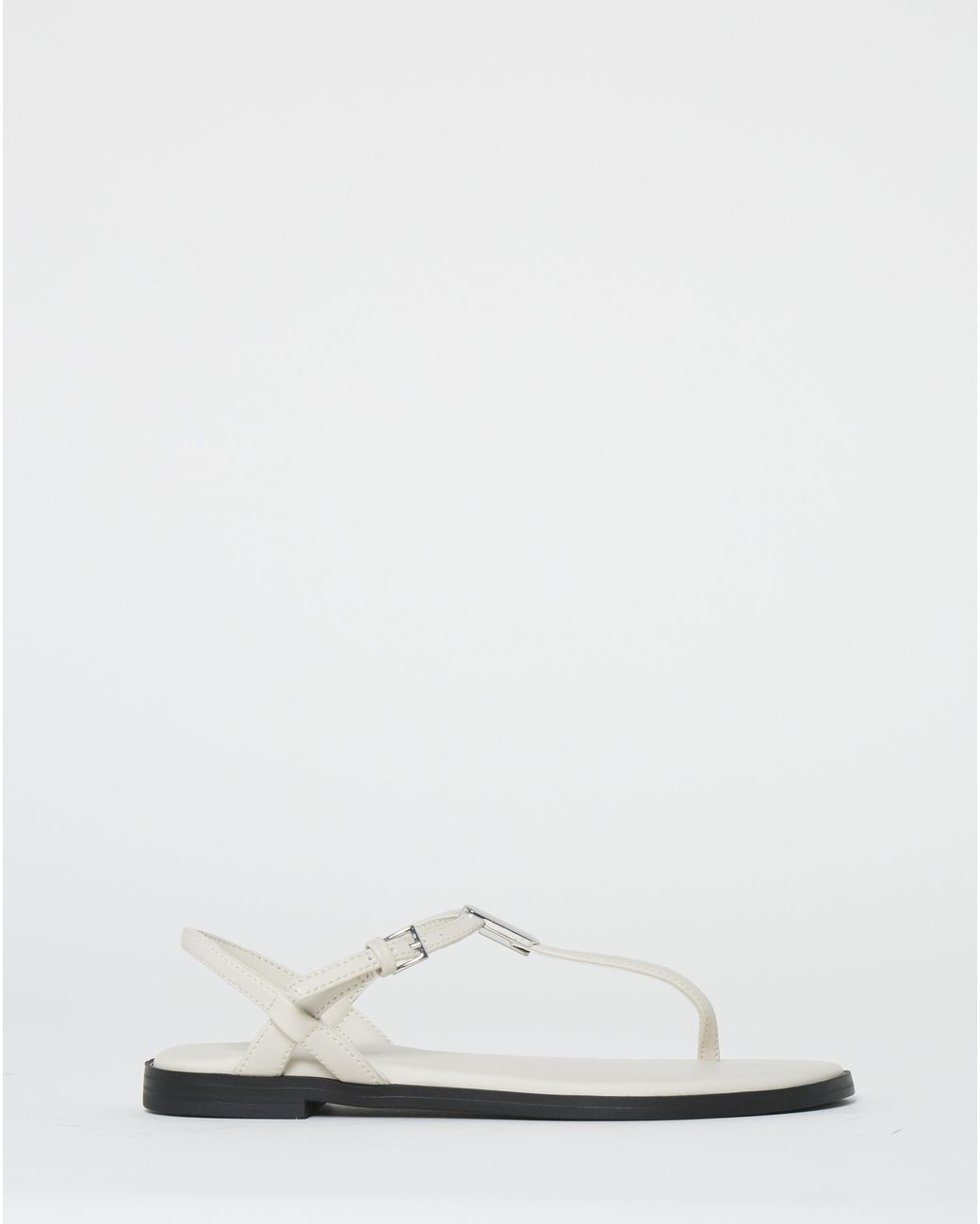 JD Williams Brown T Bar Hardware Sandals Wide