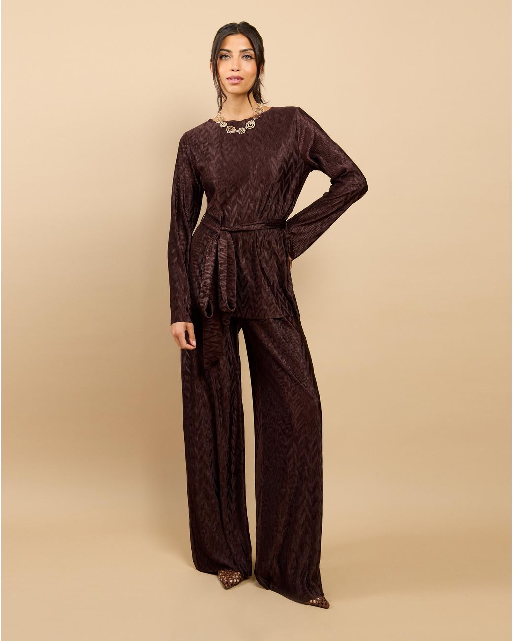 Little Mistress Natural Lm Plisse Top