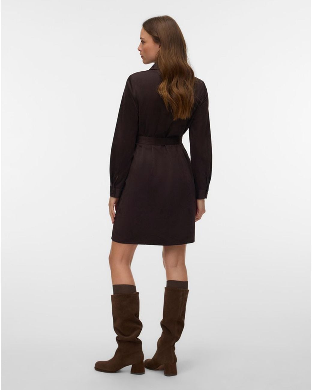 Vero Moda Black Leopard Print Shirt Dress