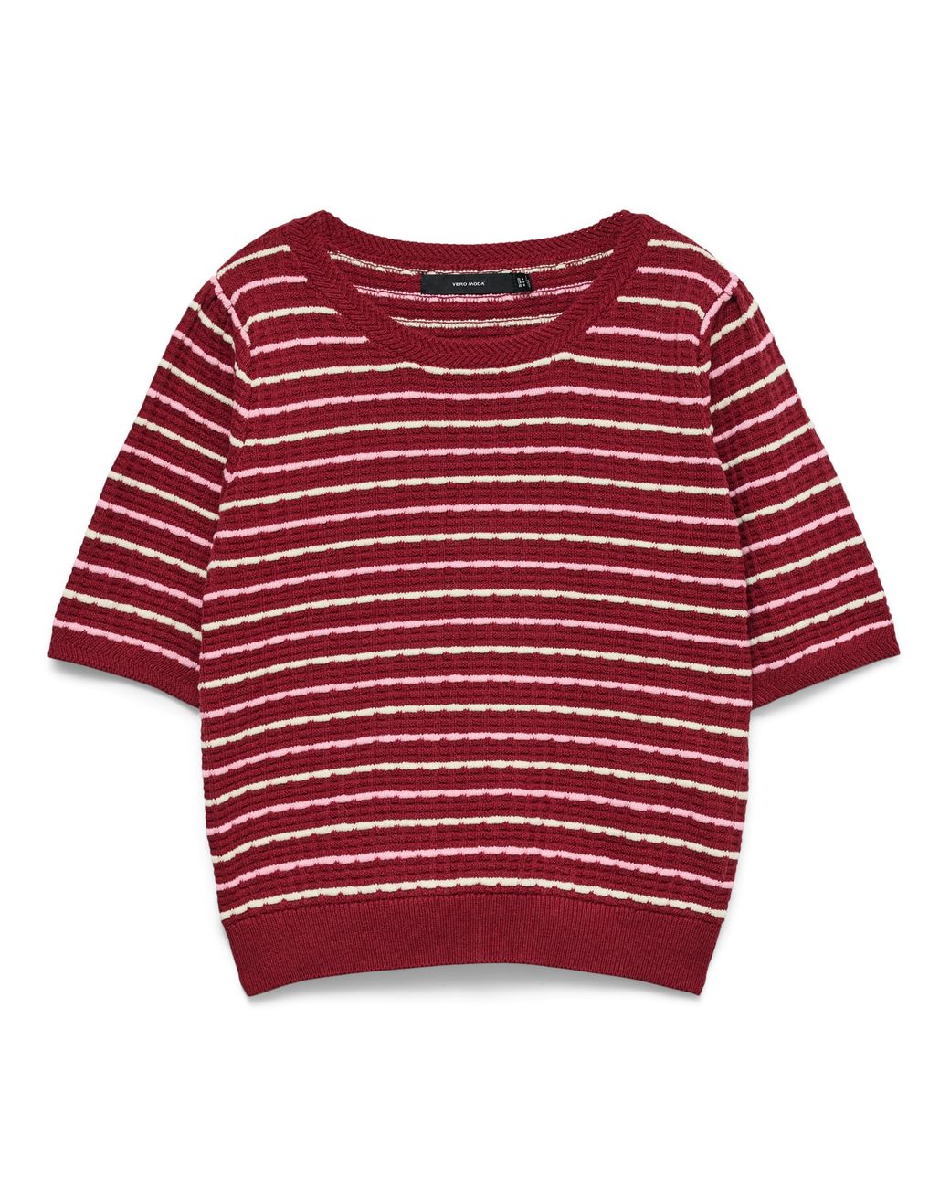 Vero Moda Red Monica O-Neck Knit Top