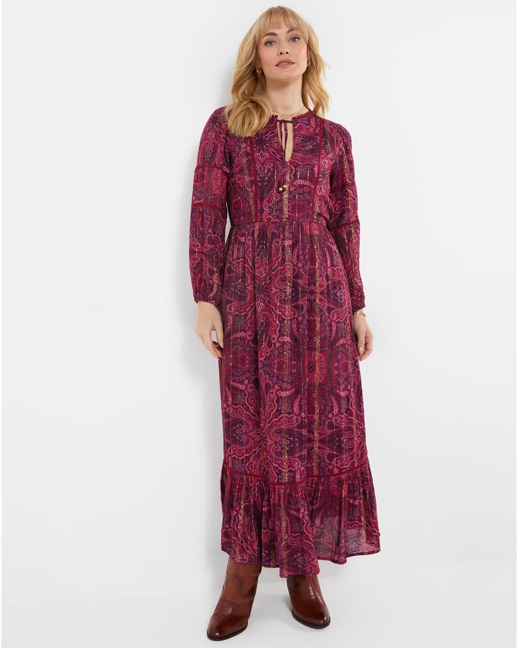 Joe Browns Green Long Sleeve Maxi Dress