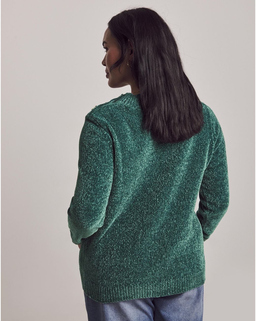Julipa Green Chenille Knitted Jumper