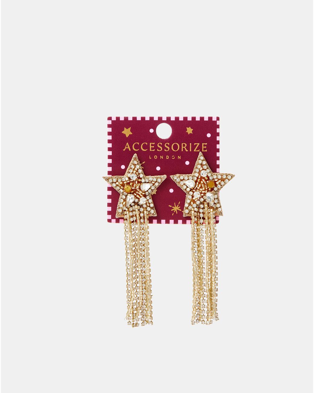 Accessorize Red Shooting Star Drop Earrings