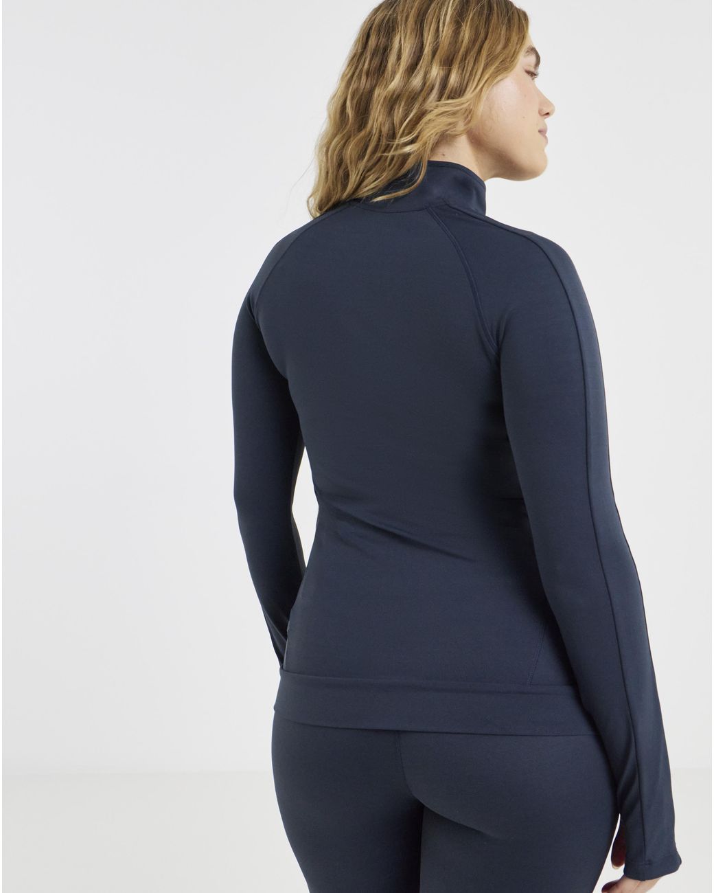 Sculpt Activewear Blue Quarter Neck Top