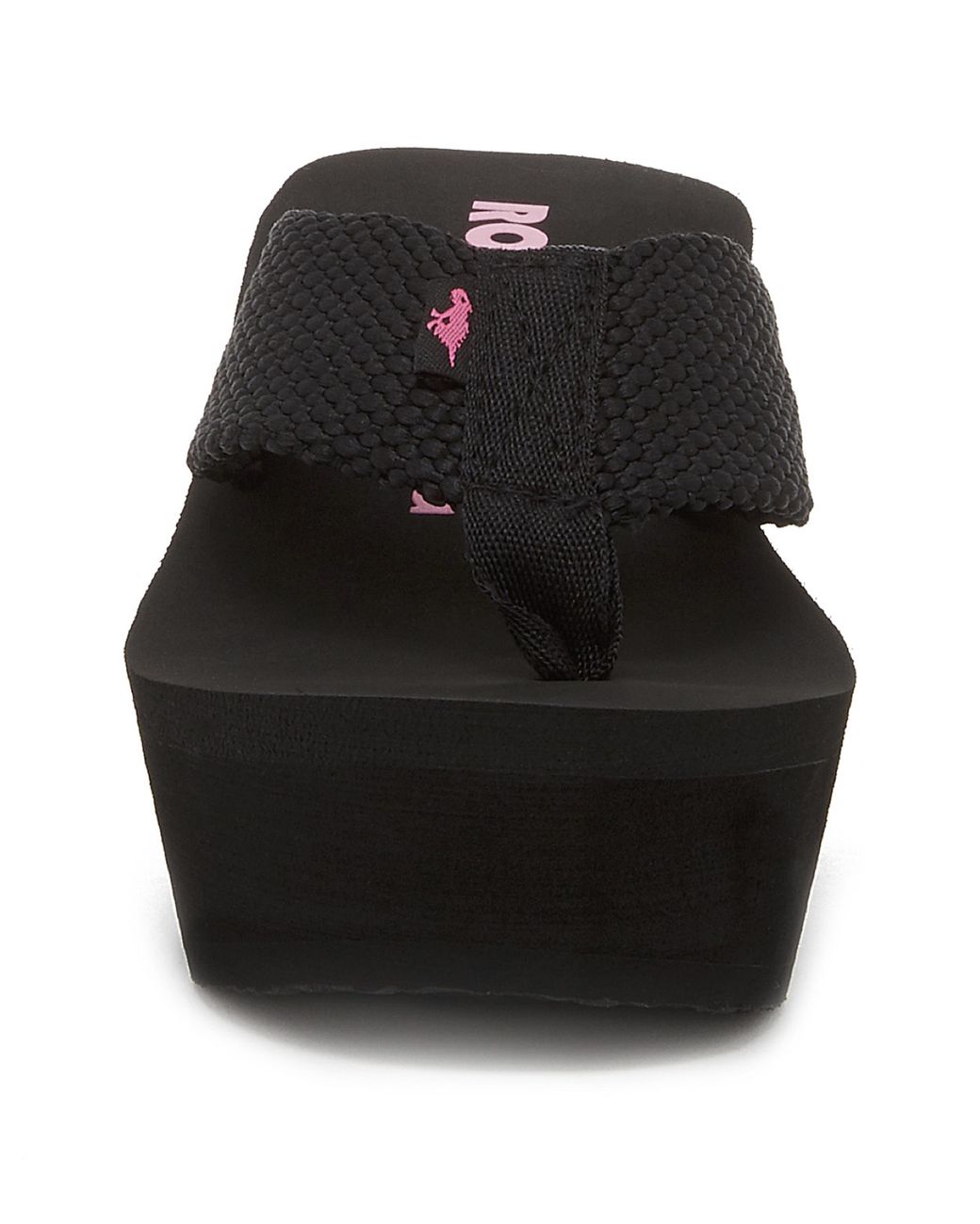 Rocket Dog Black Toe Post Wedge Sandals